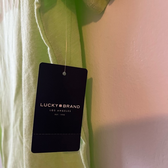 NWT Lucky Brand Bowie Logo Tee Paradise Green Large - Picture 5 of 8